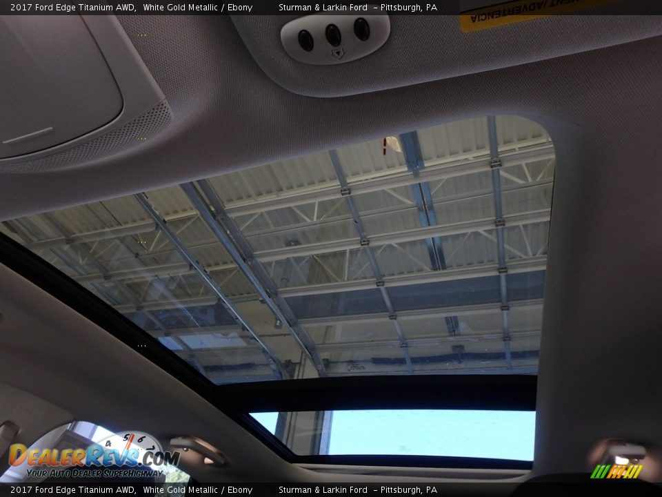 2017 Ford Edge Titanium AWD White Gold Metallic / Ebony Photo #12