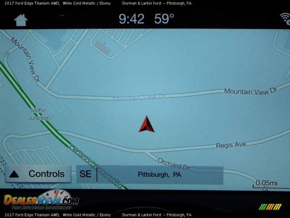 2017 Ford Edge Titanium AWD White Gold Metallic / Ebony Photo #13