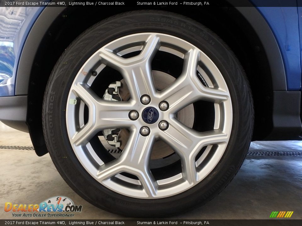2017 Ford Escape Titanium 4WD Lightning Blue / Charcoal Black Photo #5