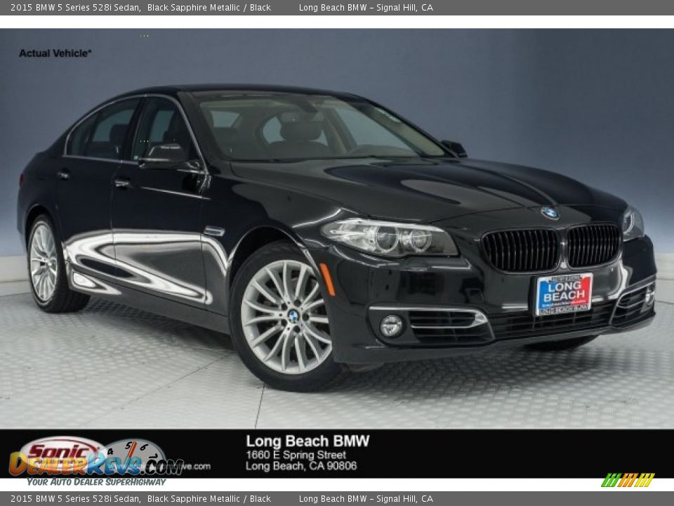 2015 BMW 5 Series 528i Sedan Black Sapphire Metallic / Black Photo #1