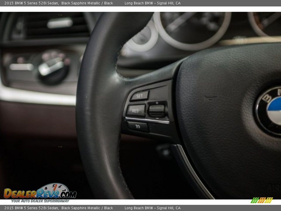 2015 BMW 5 Series 528i Sedan Black Sapphire Metallic / Black Photo #13