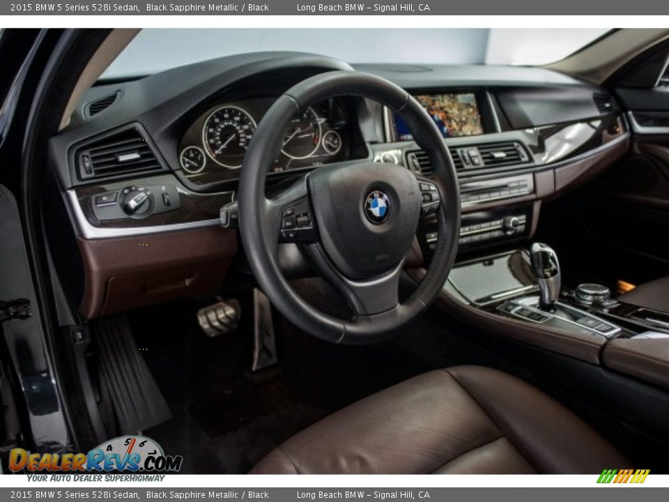 2015 BMW 5 Series 528i Sedan Black Sapphire Metallic / Black Photo #15