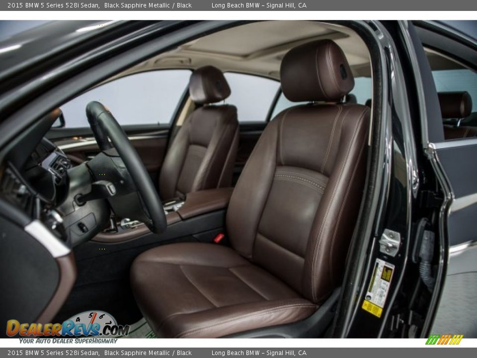 2015 BMW 5 Series 528i Sedan Black Sapphire Metallic / Black Photo #28