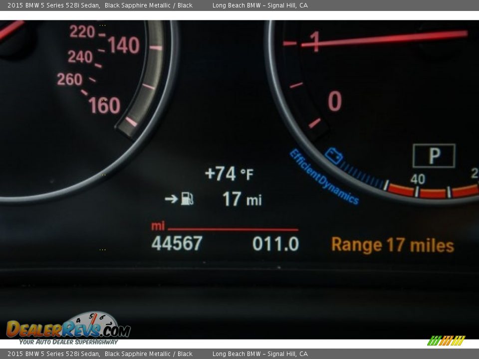 2015 BMW 5 Series 528i Sedan Black Sapphire Metallic / Black Photo #29
