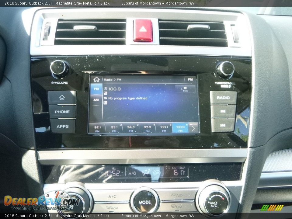 2018 Subaru Outback 2.5i Magnetite Gray Metallic / Black Photo #17