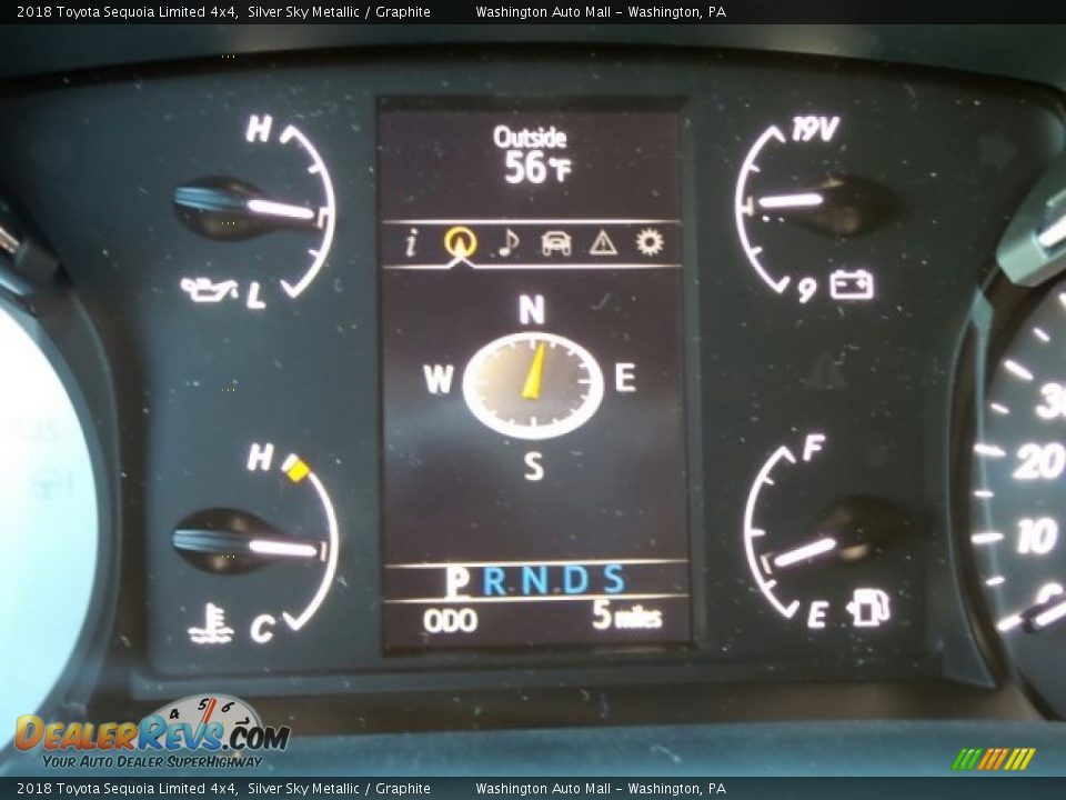 2018 Toyota Sequoia Limited 4x4 Silver Sky Metallic / Graphite Photo #23