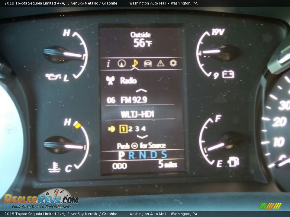 2018 Toyota Sequoia Limited 4x4 Silver Sky Metallic / Graphite Photo #24