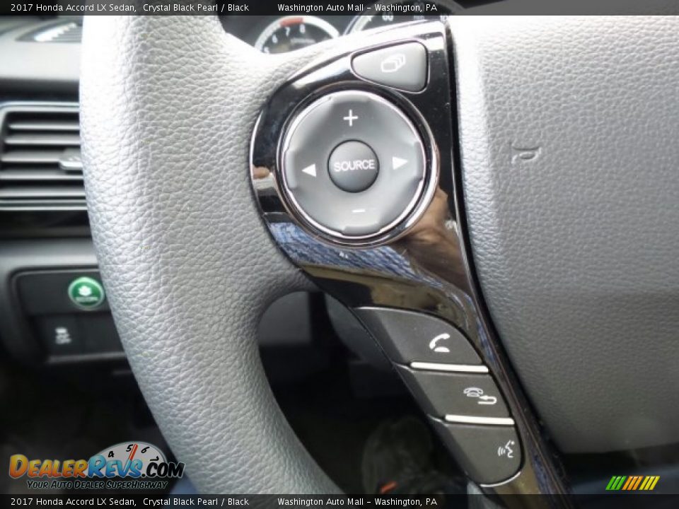 2017 Honda Accord LX Sedan Crystal Black Pearl / Black Photo #17