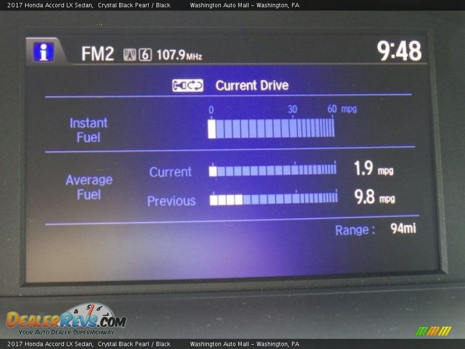 2017 Honda Accord LX Sedan Crystal Black Pearl / Black Photo #22