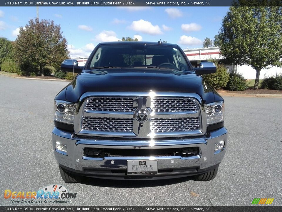 2018 Ram 3500 Laramie Crew Cab 4x4 Brilliant Black Crystal Pearl / Black Photo #3