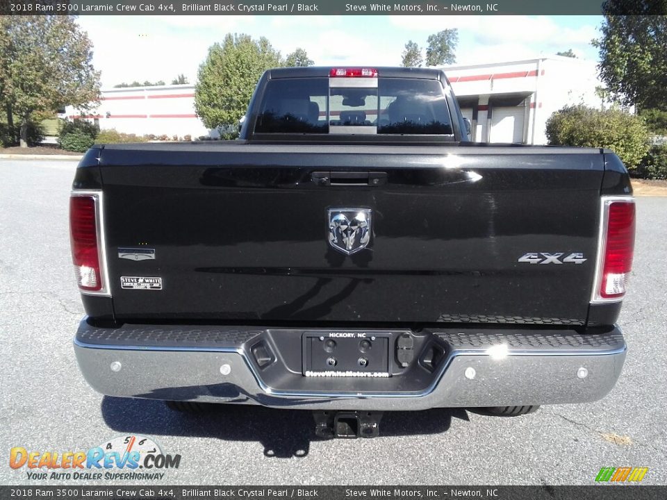 2018 Ram 3500 Laramie Crew Cab 4x4 Brilliant Black Crystal Pearl / Black Photo #7