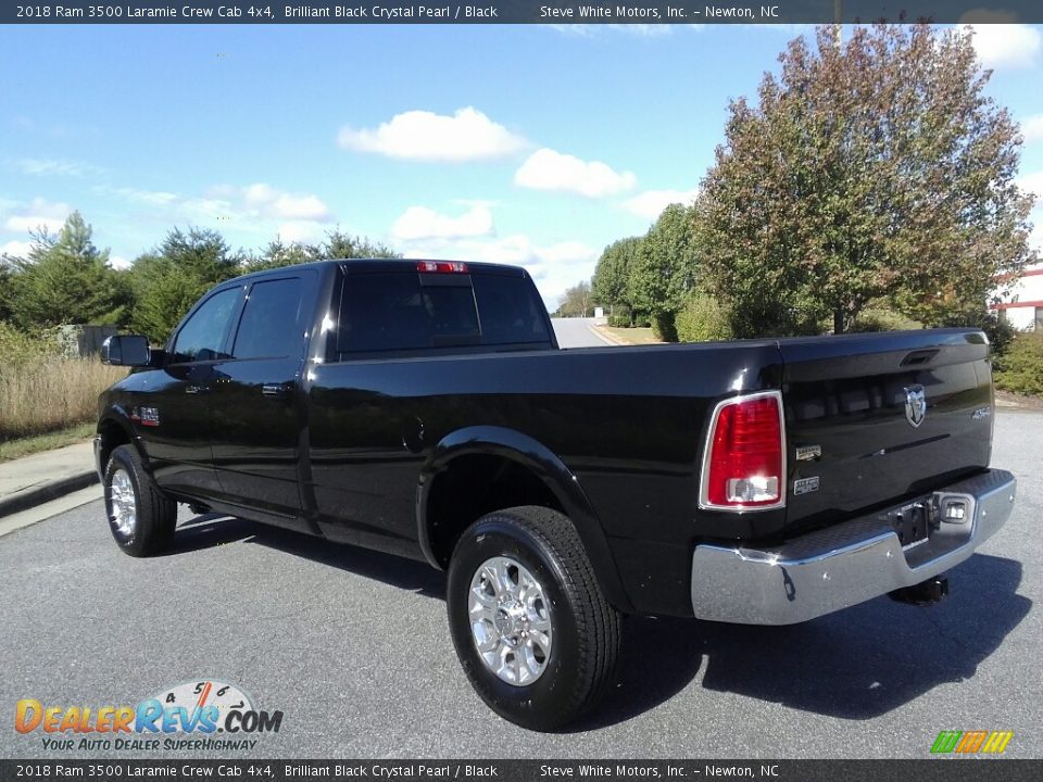 2018 Ram 3500 Laramie Crew Cab 4x4 Brilliant Black Crystal Pearl / Black Photo #8