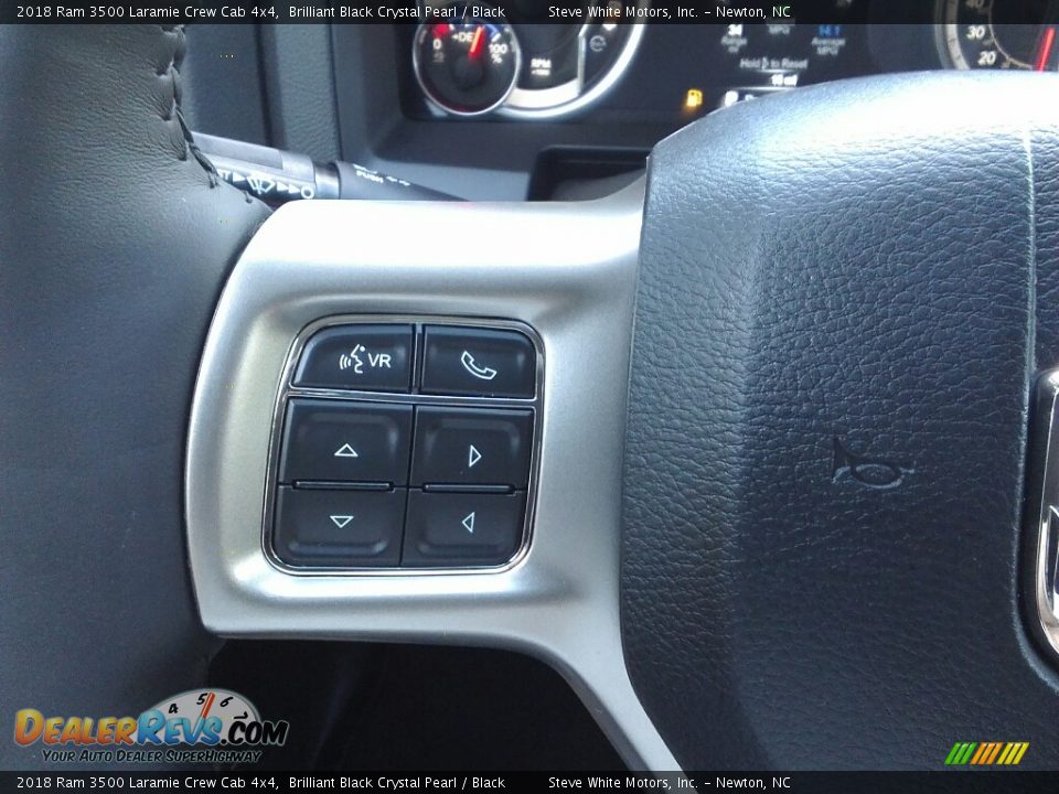 2018 Ram 3500 Laramie Crew Cab 4x4 Brilliant Black Crystal Pearl / Black Photo #16