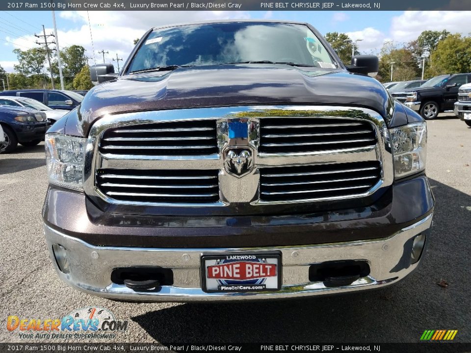 2017 Ram 1500 Big Horn Crew Cab 4x4 Luxury Brown Pearl / Black/Diesel Gray Photo #2