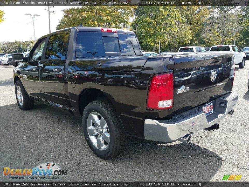2017 Ram 1500 Big Horn Crew Cab 4x4 Luxury Brown Pearl / Black/Diesel Gray Photo #4