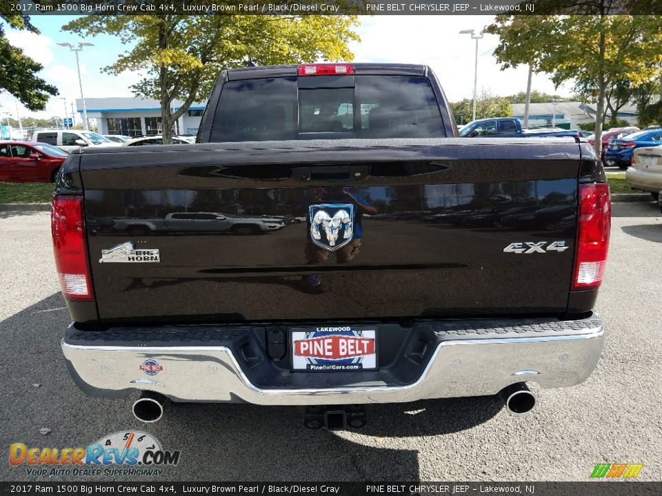 2017 Ram 1500 Big Horn Crew Cab 4x4 Luxury Brown Pearl / Black/Diesel Gray Photo #5