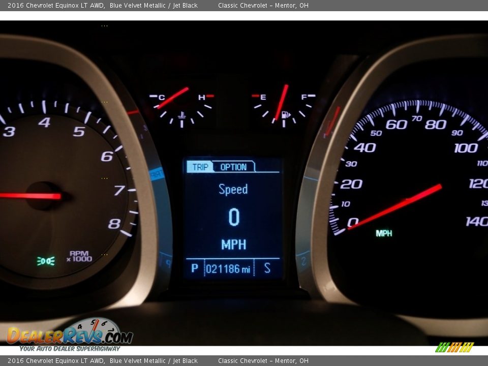 2016 Chevrolet Equinox LT AWD Blue Velvet Metallic / Jet Black Photo #6