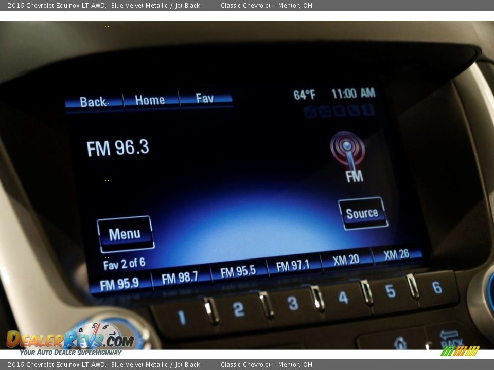 2016 Chevrolet Equinox LT AWD Blue Velvet Metallic / Jet Black Photo #8