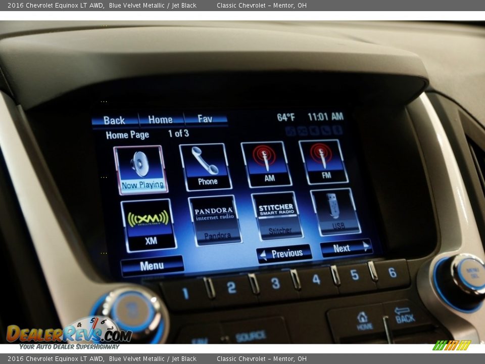 2016 Chevrolet Equinox LT AWD Blue Velvet Metallic / Jet Black Photo #9