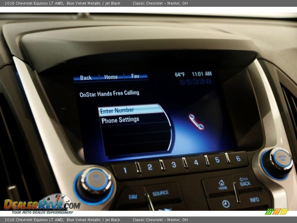 2016 Chevrolet Equinox LT AWD Blue Velvet Metallic / Jet Black Photo #12