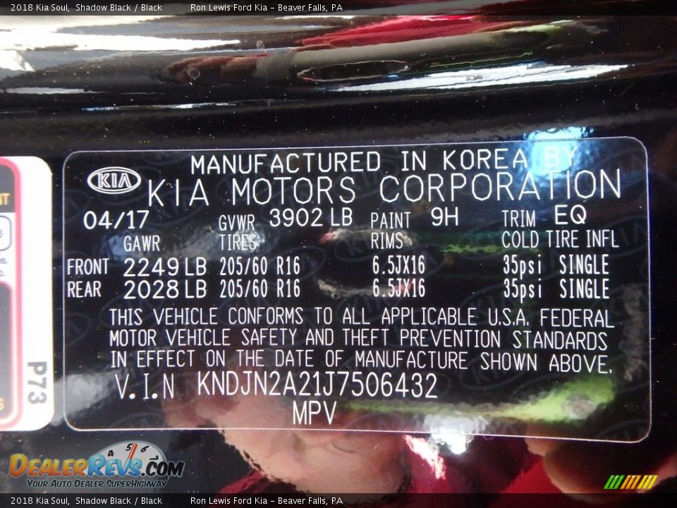 2018 Kia Soul Shadow Black / Black Photo #15