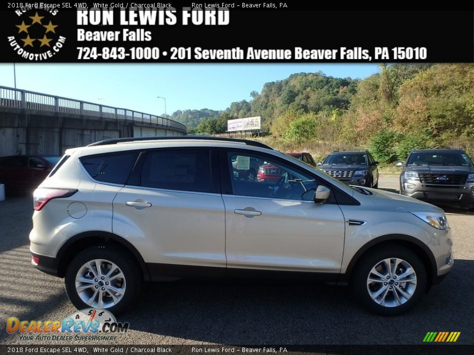 2018 Ford Escape SEL 4WD White Gold / Charcoal Black Photo #1