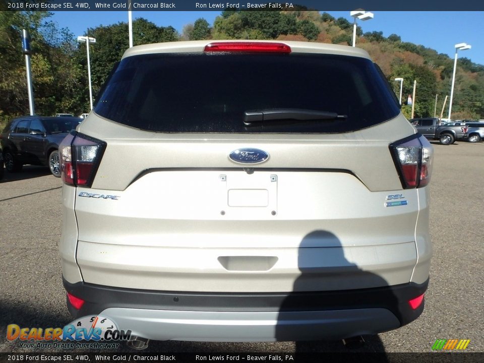2018 Ford Escape SEL 4WD White Gold / Charcoal Black Photo #3