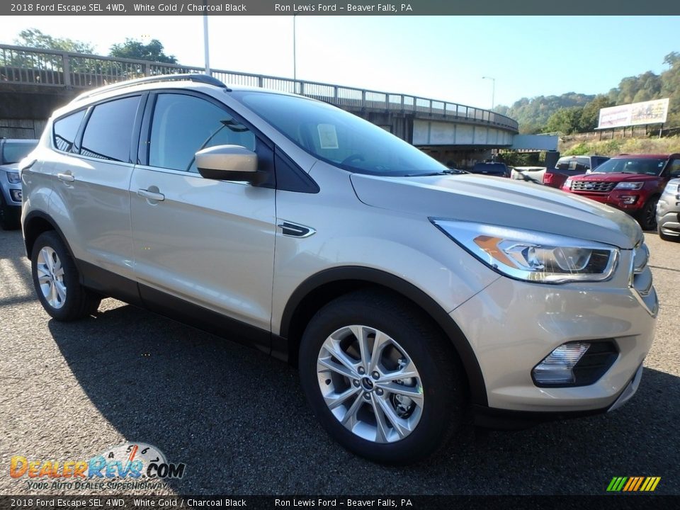 2018 Ford Escape SEL 4WD White Gold / Charcoal Black Photo #9