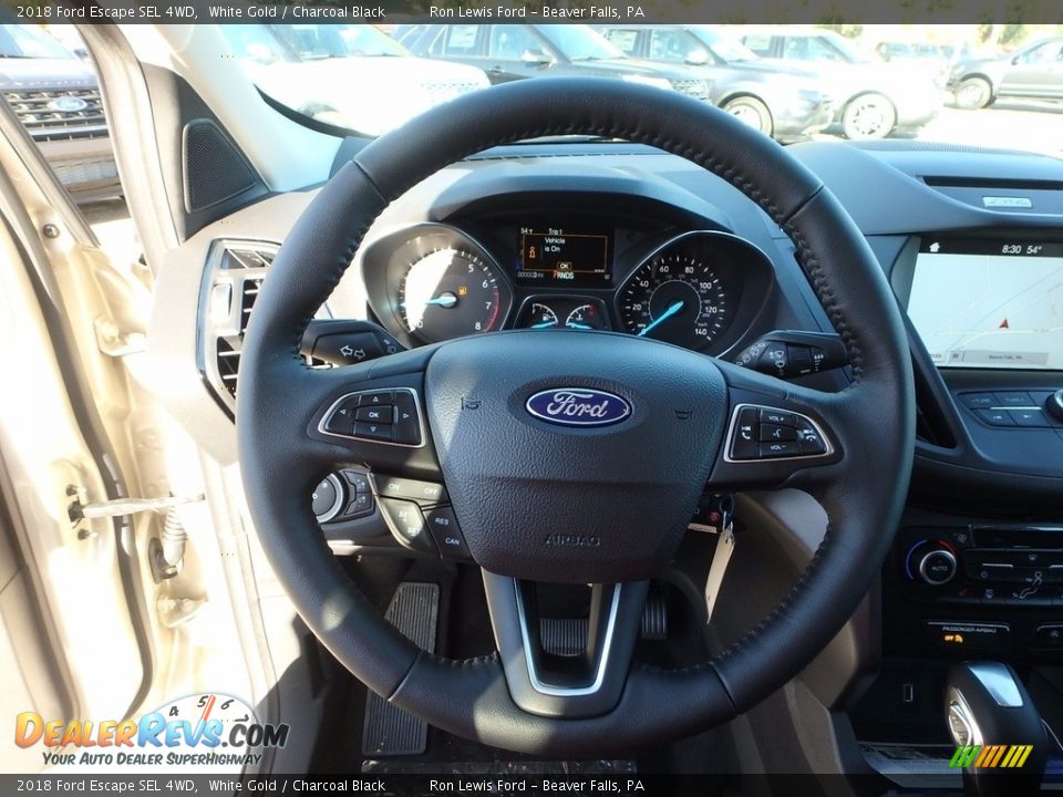 2018 Ford Escape SEL 4WD White Gold / Charcoal Black Photo #17