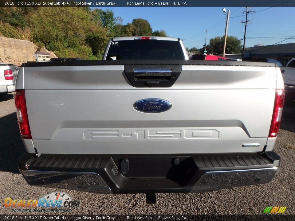 2018 Ford F150 XLT SuperCab 4x4 Ingot Silver / Earth Gray Photo #3
