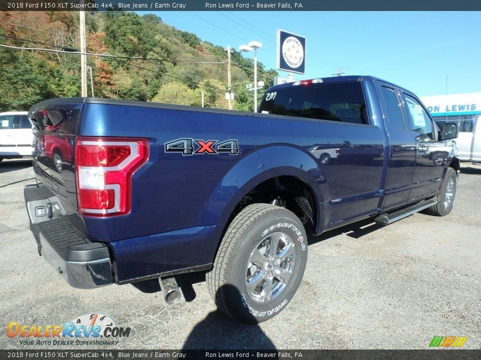 2018 Ford F150 XLT SuperCab 4x4 Blue Jeans / Earth Gray Photo #2
