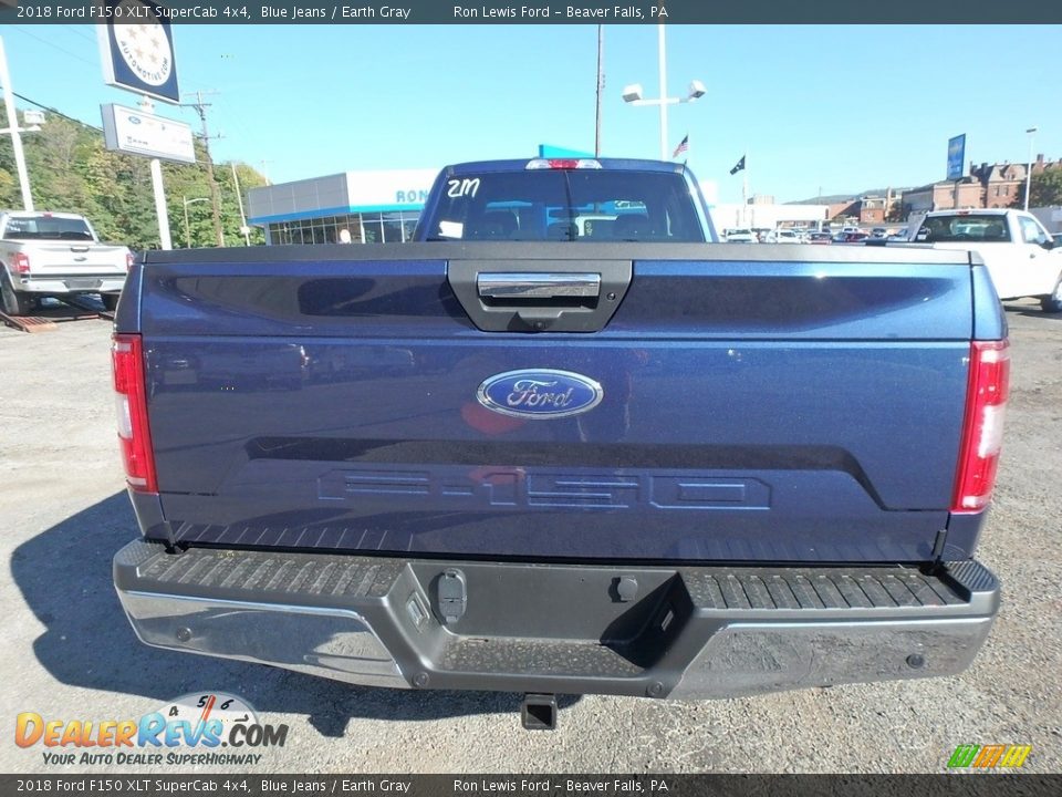 2018 Ford F150 XLT SuperCab 4x4 Blue Jeans / Earth Gray Photo #3