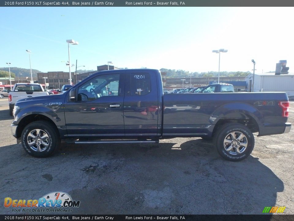 2018 Ford F150 XLT SuperCab 4x4 Blue Jeans / Earth Gray Photo #5