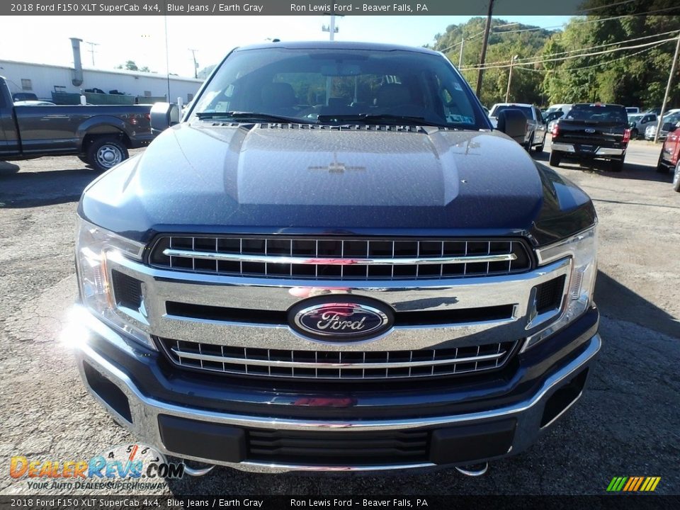2018 Ford F150 XLT SuperCab 4x4 Blue Jeans / Earth Gray Photo #7
