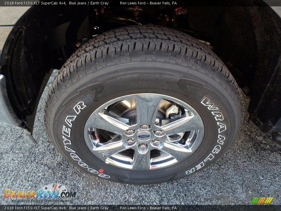 2018 Ford F150 XLT SuperCab 4x4 Blue Jeans / Earth Gray Photo #9