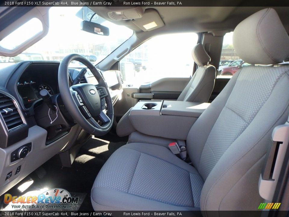2018 Ford F150 XLT SuperCab 4x4 Blue Jeans / Earth Gray Photo #10