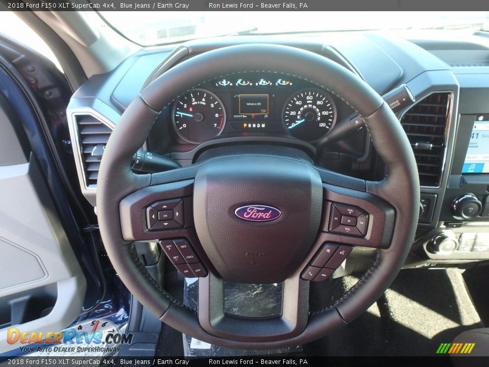 2018 Ford F150 XLT SuperCab 4x4 Blue Jeans / Earth Gray Photo #17