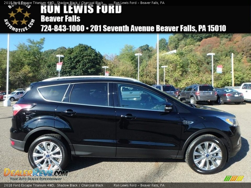 2018 Ford Escape Titanium 4WD Shadow Black / Charcoal Black Photo #1