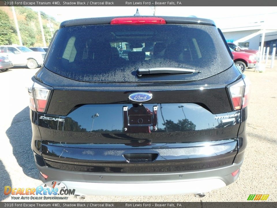 2018 Ford Escape Titanium 4WD Shadow Black / Charcoal Black Photo #3