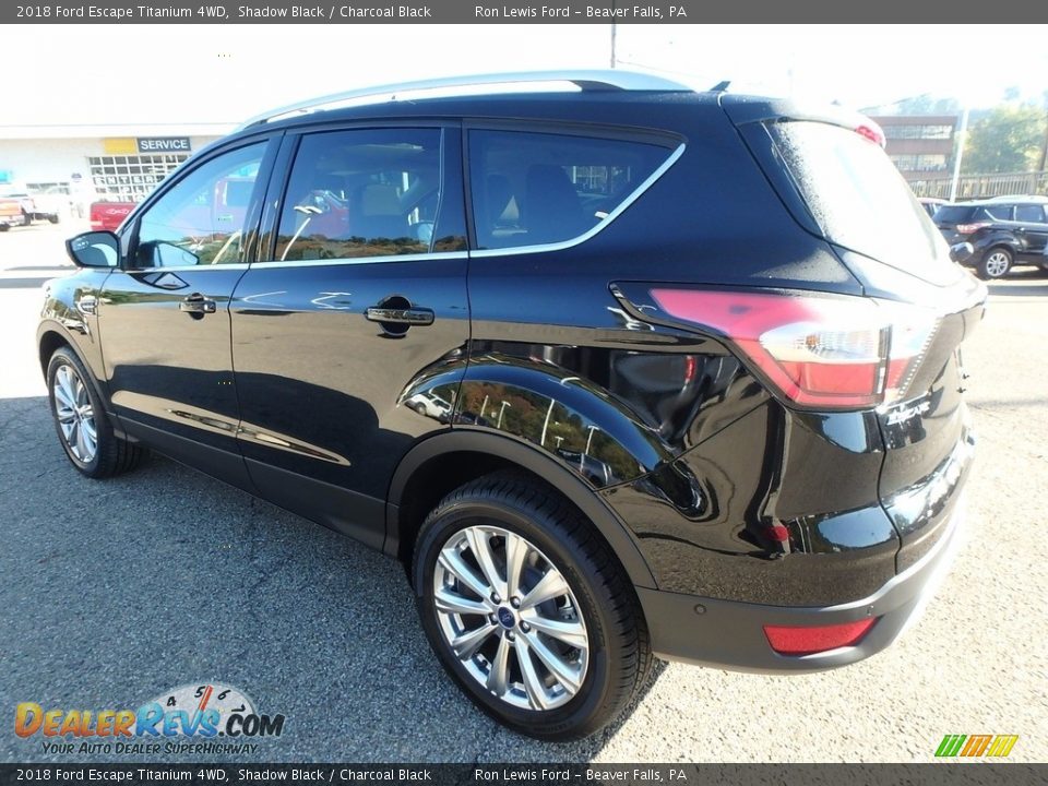 2018 Ford Escape Titanium 4WD Shadow Black / Charcoal Black Photo #4
