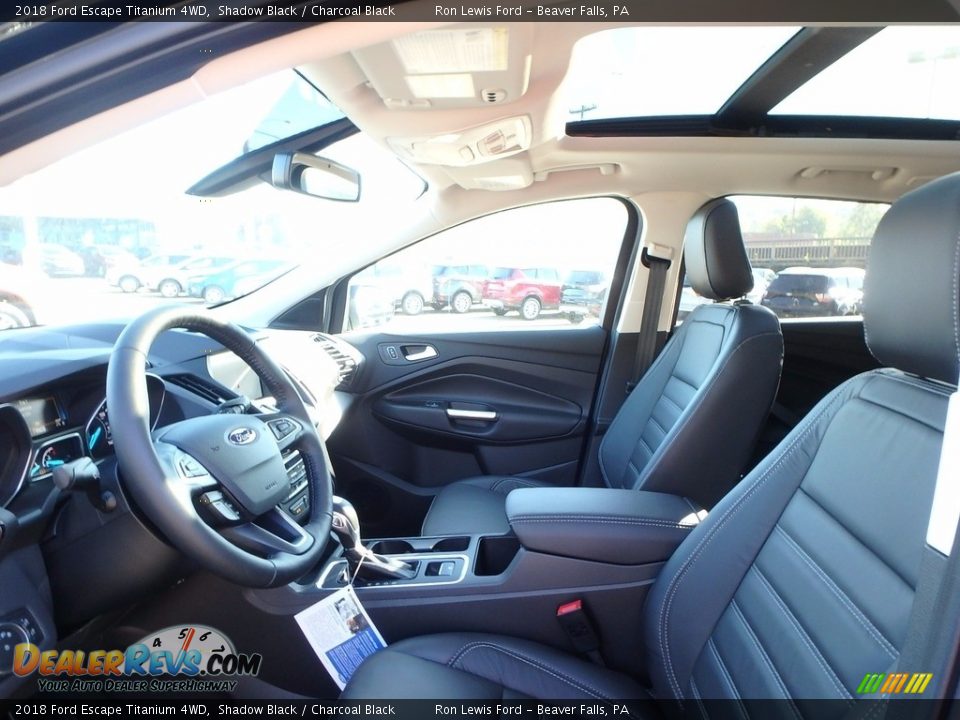2018 Ford Escape Titanium 4WD Shadow Black / Charcoal Black Photo #10