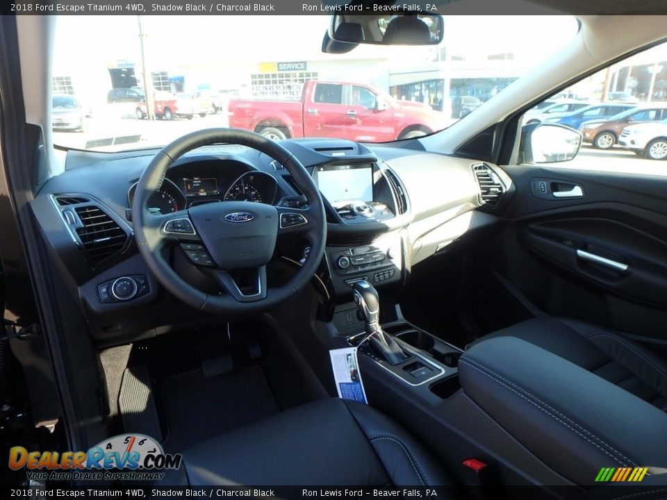 2018 Ford Escape Titanium 4WD Shadow Black / Charcoal Black Photo #12