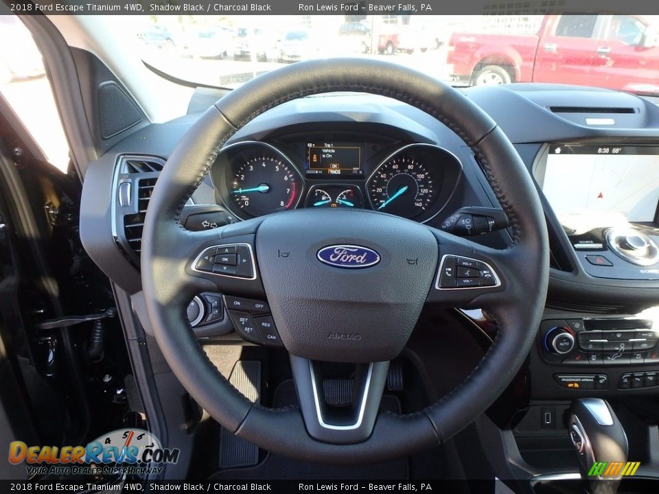 2018 Ford Escape Titanium 4WD Steering Wheel Photo #16