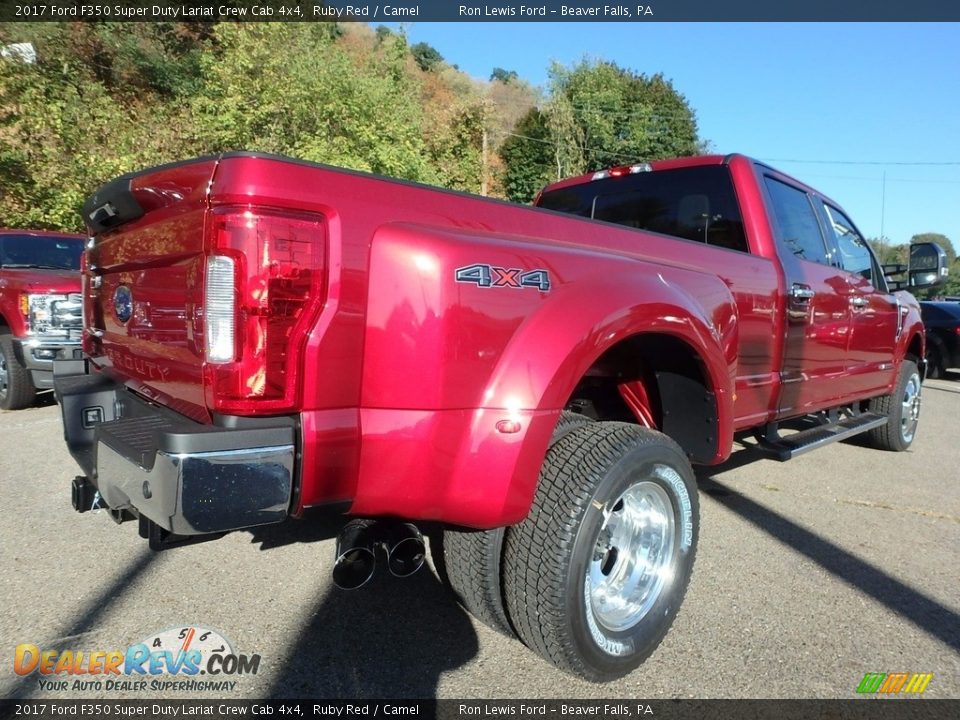 2017 Ford F350 Super Duty Lariat Crew Cab 4x4 Ruby Red / Camel Photo #2
