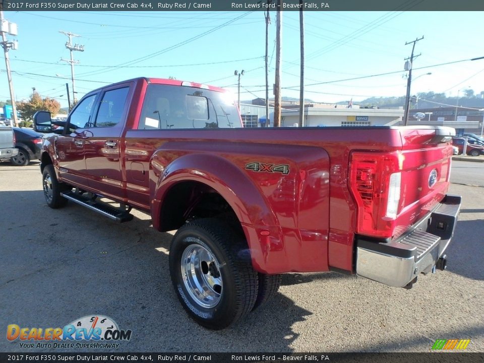2017 Ford F350 Super Duty Lariat Crew Cab 4x4 Ruby Red / Camel Photo #4