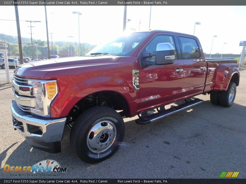 2017 Ford F350 Super Duty Lariat Crew Cab 4x4 Ruby Red / Camel Photo #6