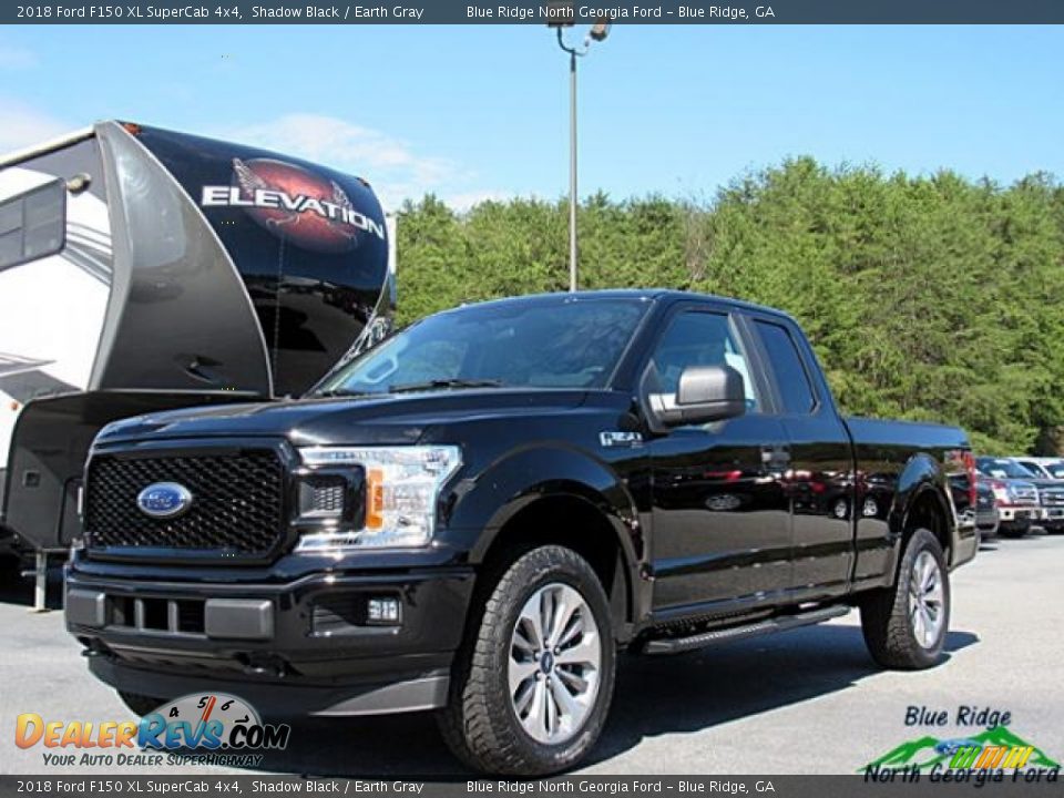 2018 Ford F150 XL SuperCab 4x4 Shadow Black / Earth Gray Photo #1