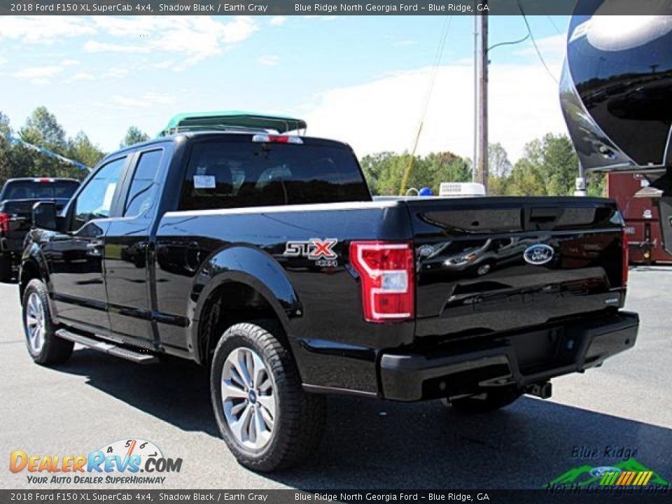 2018 Ford F150 XL SuperCab 4x4 Shadow Black / Earth Gray Photo #3