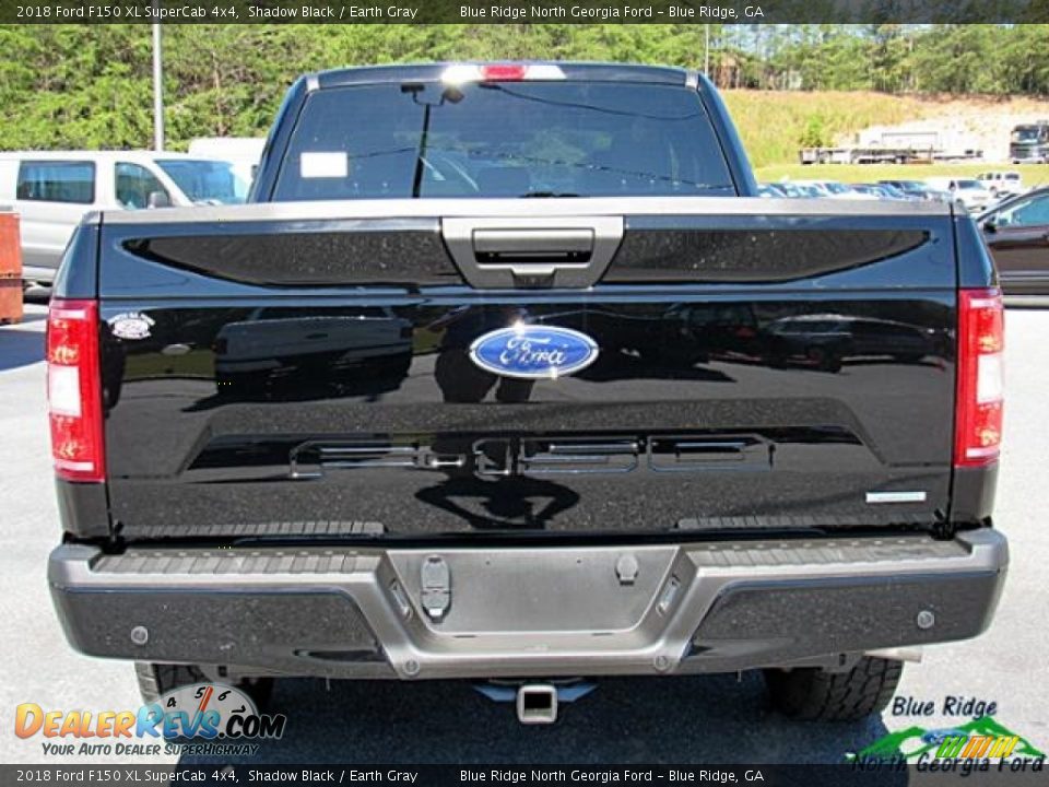 2018 Ford F150 XL SuperCab 4x4 Shadow Black / Earth Gray Photo #5
