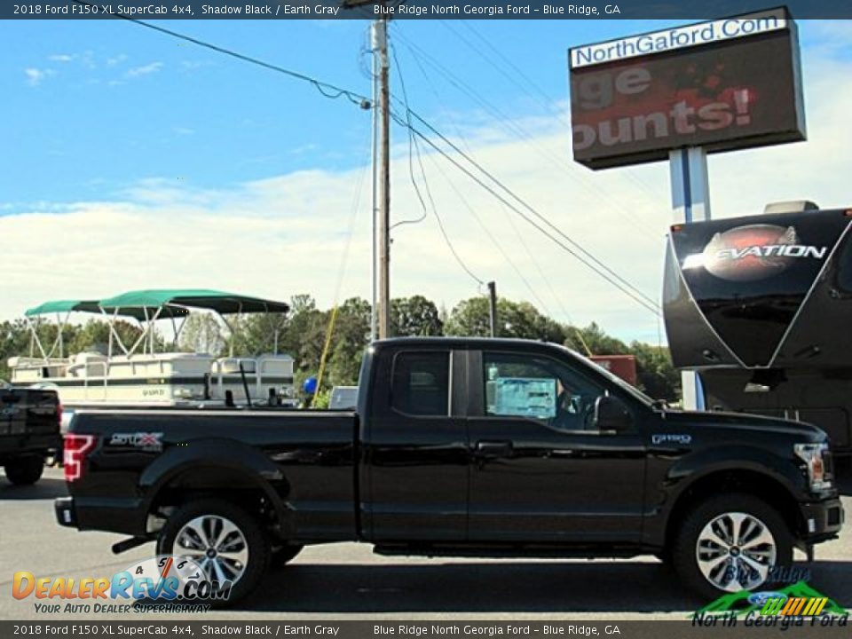 2018 Ford F150 XL SuperCab 4x4 Shadow Black / Earth Gray Photo #7